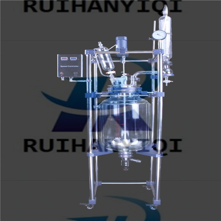 S212-20L双层玻璃反应釜20L双层玻璃反应器厂家包邮
