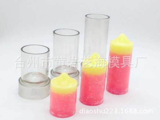 diy蠟燭模具 教堂頭尖頂圓柱蠟燭模具 手工香薰蠟燭模型耐高溫