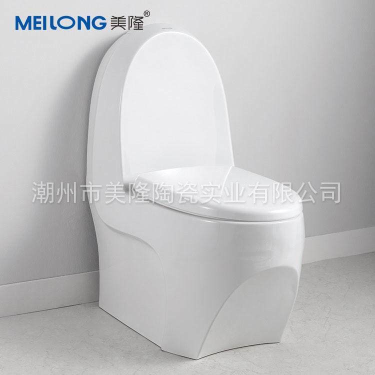 MA-2075批發(fā)陶瓷馬桶直沖式噴射虹吸式連體座便器工程家用坐便