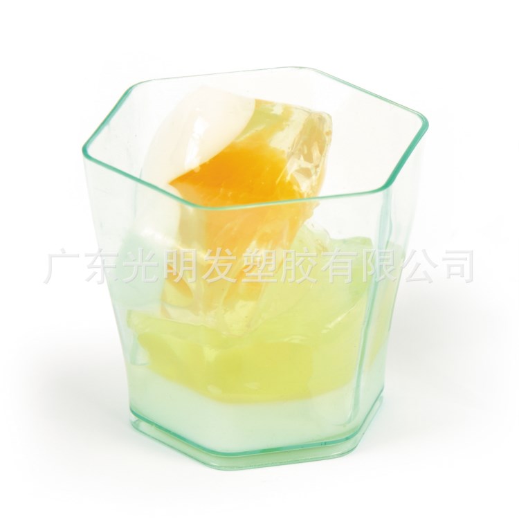 一次性塑料杯子批發(fā) 一次性圓角六角杯 創(chuàng)意杯子