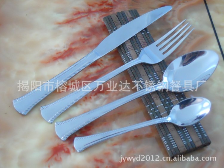 揭陽廠價(jià)直銷 歐美品質(zhì)驗(yàn)證不銹鋼餐具 新款不銹鋼鏡拋刀叉勺