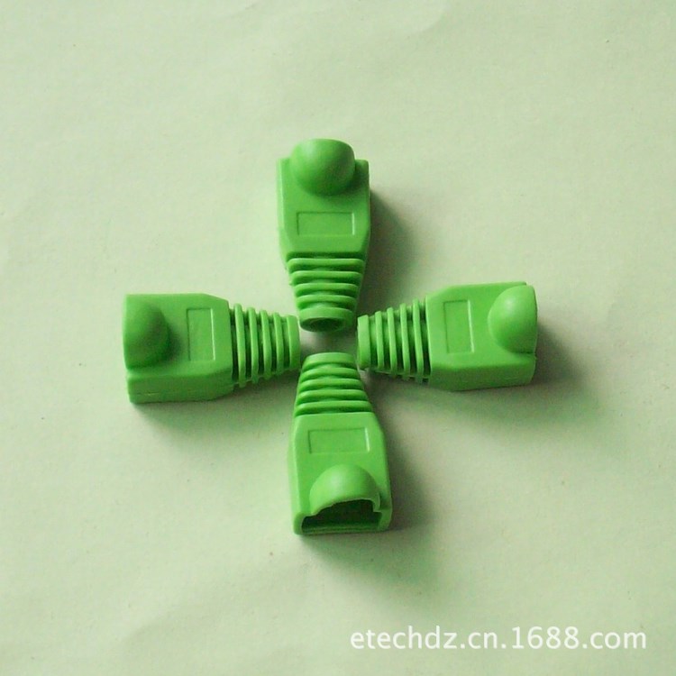 大量生產(chǎn) RJ45 PVC綠色護(hù)套 網(wǎng)絡(luò)水晶頭護(hù)套 PC護(hù)套