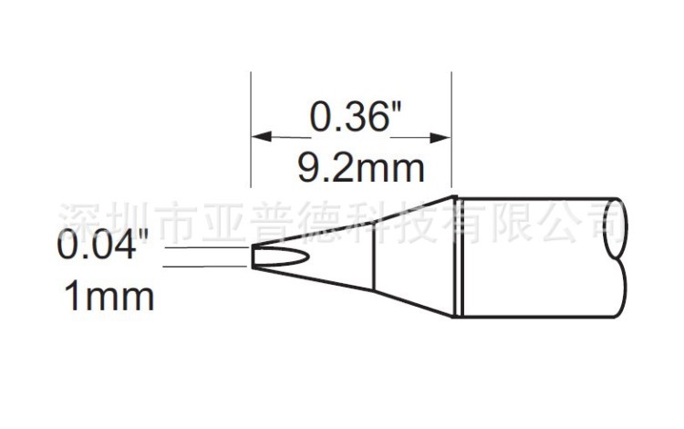 Metcal SFP-CH10/STP-CH10/SCP-CH10 焊接返修烙鐵頭 鑿型