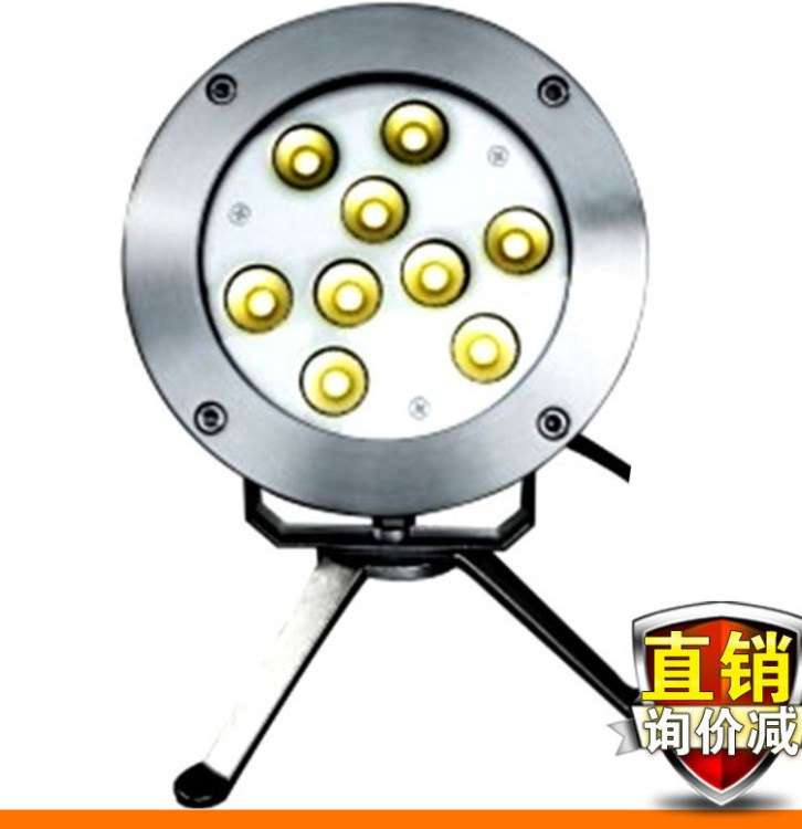 9W LED水底灯 白光水下灯 不锈钢身水底景观灯