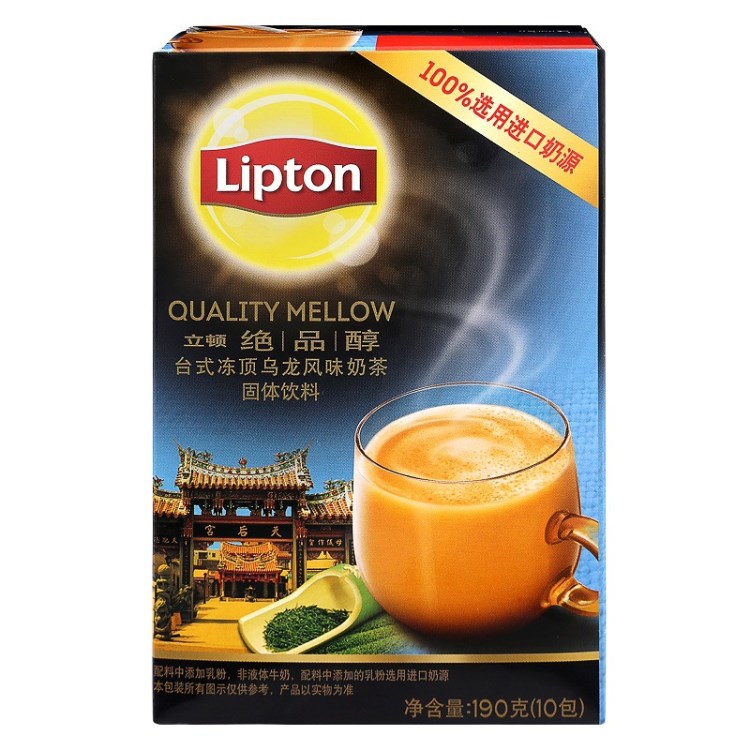 立頓lipton 奶茶 絕品醇臺式凍頂烏龍風味奶茶10袋裝