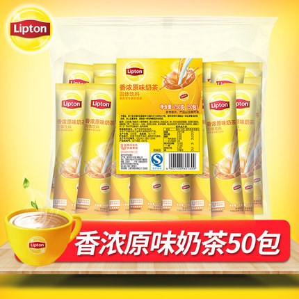 立頓奶茶/Lipton 立頓香濃原味奶茶粉經(jīng)典老口味15g*50條