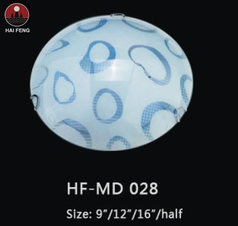 藍色心形圖案玻璃吸頂燈 MD028 中山古鎮外貿燈飾/出口批發燈具