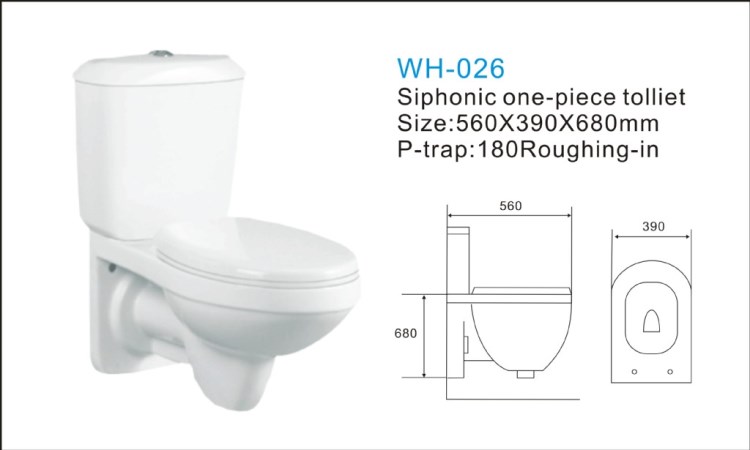 虹吸式掛便器、分體掛墻式座便器、大口徑掛便器WH-026