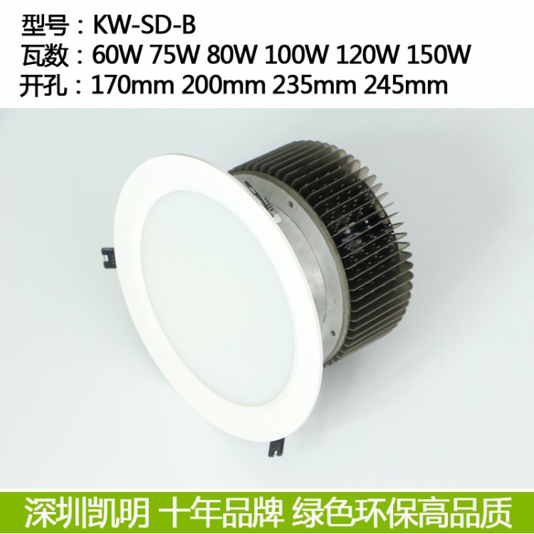 臺灣嵌燈 50W挖孔嵌燈 外徑尺寸270mm 臺灣品質(zhì)筒燈廠家