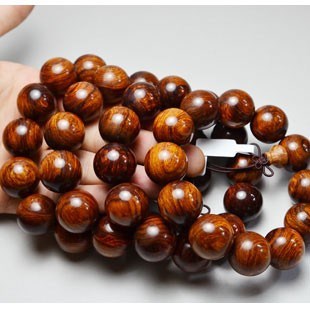 (一根料僅五串)水波紋黃花梨佛珠，紋路清晰黃花梨手串批發(fā)