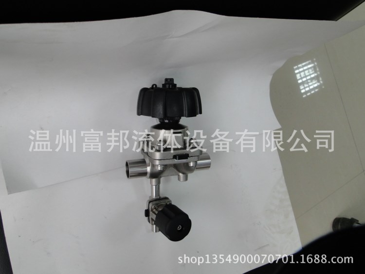 供應衛生級手動焊接隔膜閥 帶取樣閥SS304  SSS316L