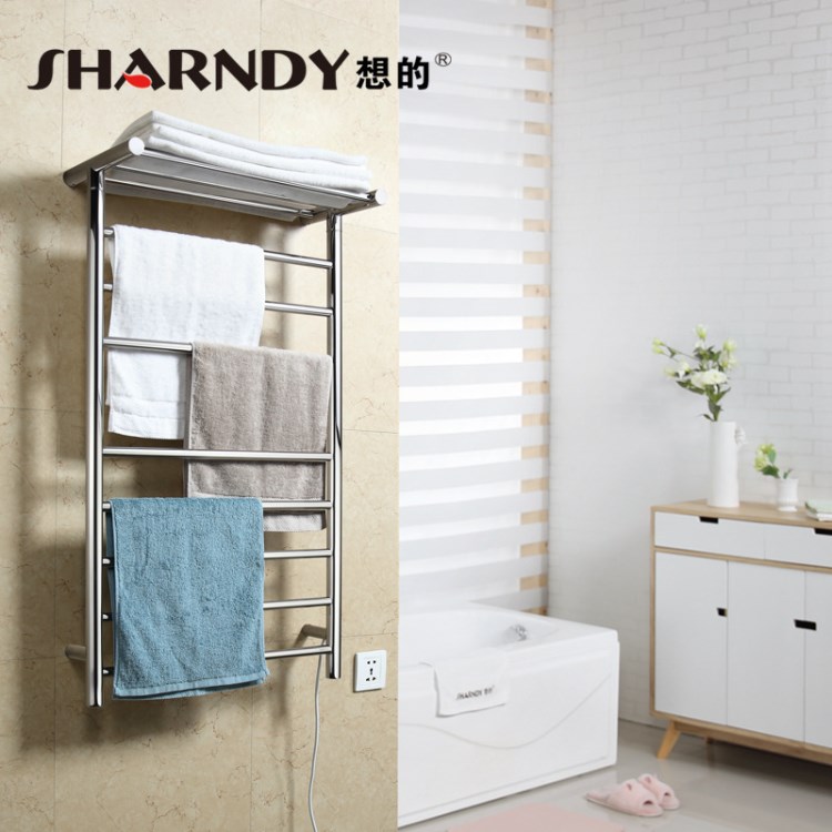 SHARNDY電熱毛巾架浴巾架散熱器賓館酒店裝修一件代發(fā)