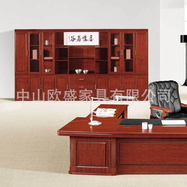廣州辦公家具,A142 3.2米胡桃木大班桌批發1