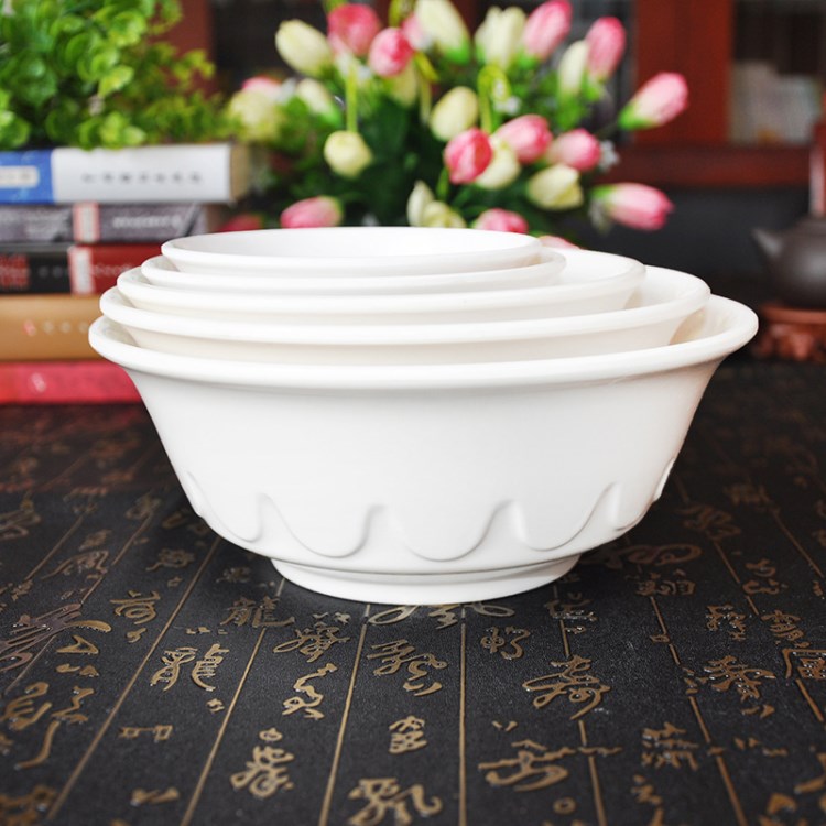 仿瓷A5創(chuàng)意塑料可愛兒童湯面米飯碗 蓮花碗耐摔耐高溫密胺餐具批