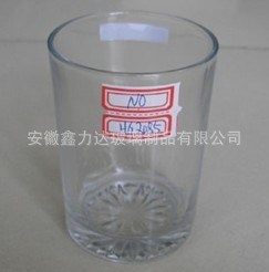 供应透明玻璃杯  机压杯。可定制各种logo.