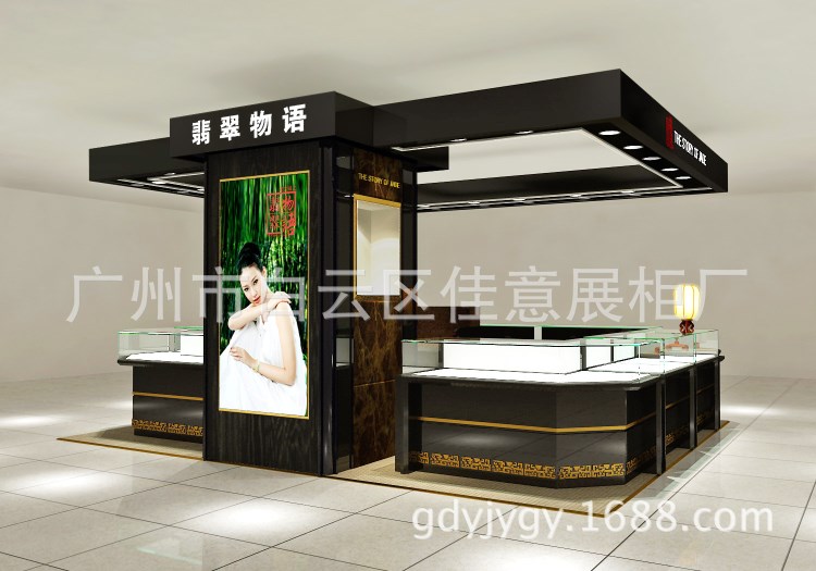 商場(chǎng)展示柜 珠寶展柜 首飾柜 展示柜定做 JYZB011