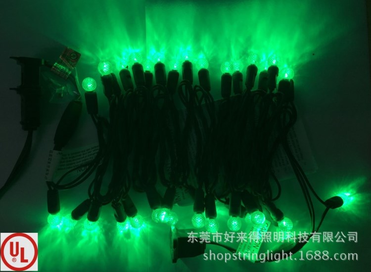 UL G12 led圣誕燈 綠色 節(jié)日燈串 室外燈串 led燈串 工廠直銷批發(fā)