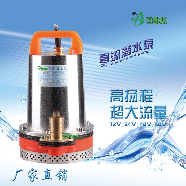 小型不銹鋼直流電瓶車無刷電動12V24V48V便攜車載船底迷你潛水泵