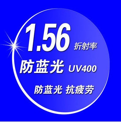 批發(fā) 1.56加硬加膜防藍光非球面樹脂近視眼鏡片