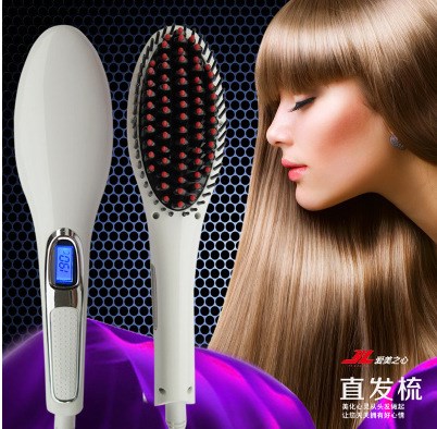 愛美之心直發(fā)梳子負(fù)離子陶瓷直發(fā)器神器熨板電夾板燙發(fā)工具不傷發(fā)