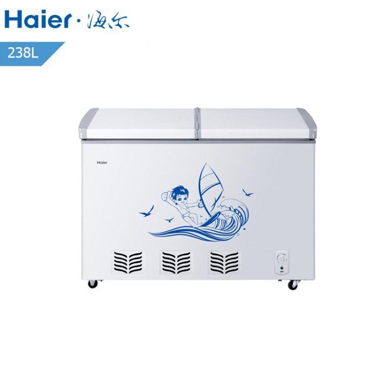 海爾（Haier）臥式雙溫冰柜 雙室冷藏冷凍海爾冷柜FCD-328SE家用