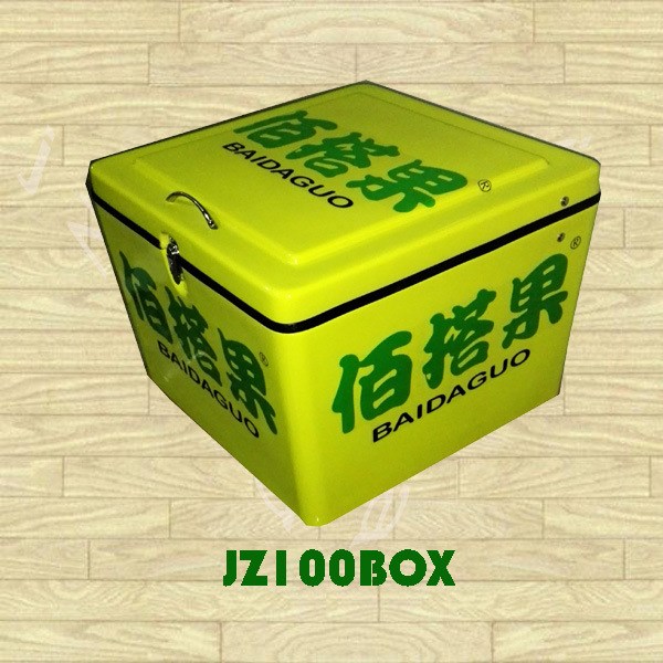 客户订购的江智JZ100BOX带十字隔板的外卖箱外送箱储运设备