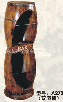 東莞防腐防潮碳燒木桶、雙酒桶裝飾JB-TSA273