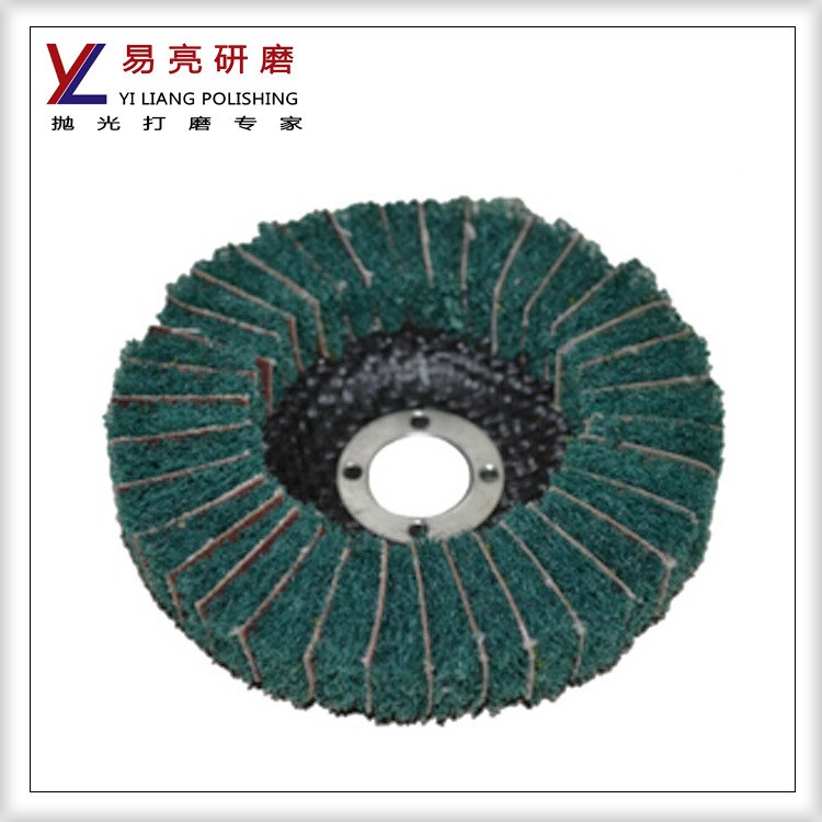 角向綠色夾砂 角向飛翼輪 尼龍輪 百潔布  拉絲  100*15
