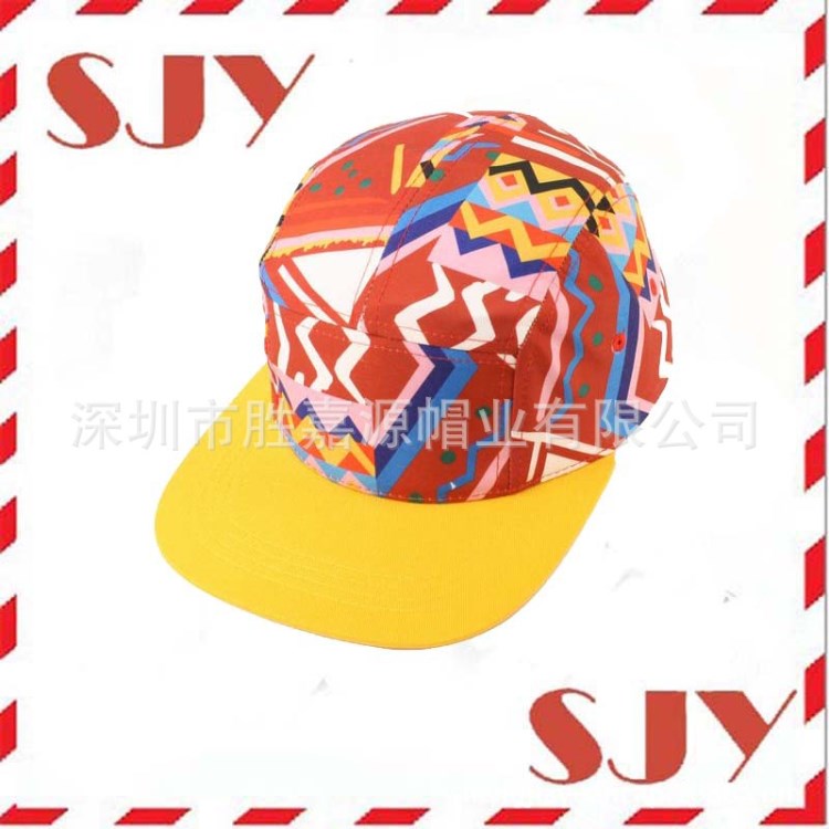 *2018定做5Panel Hat五片運動棒球帽 街舞滑板遮陽平檐調(diào)節(jié)帽