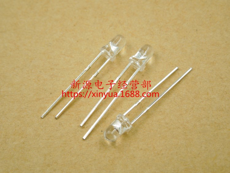 3MM 白發(fā)黃 發(fā)光二極管 LED燈 發(fā)光管 F3 黃燈