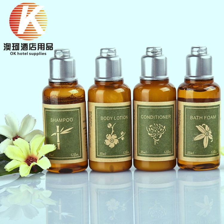 酒店一次性用品一次性洗發(fā)露35ml貼不干膠標(biāo)簽沐浴液廠家批發(fā)
