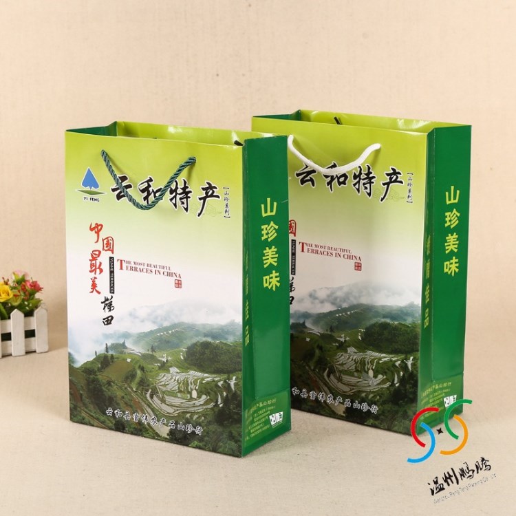 廣告紙袋定制 手提購(gòu)物袋批發(fā) 加厚方底銅版紙袋 特產(chǎn)禮袋熱賣