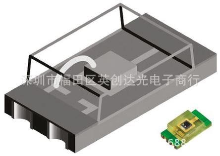 Vishay TEMT6000X01, ±60° 可见光 光电晶体管,  1206 封装