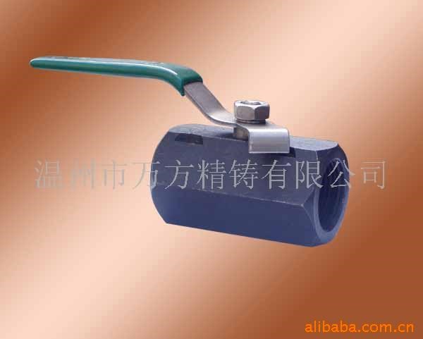 供應一片式六角球閥碳鋼鑄件(圖) 球閥精密鑄件毛坯