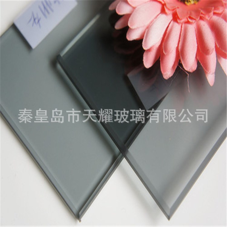 夾層建筑玻璃 4mm白玻 0.38淺灰色PVB 4mm白玻組合
