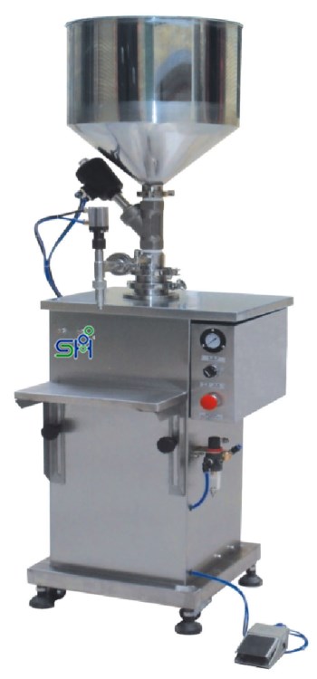 半自動立式灌裝機膏體灌裝機高粘度產品油脂灌裝機化妝品灌裝機