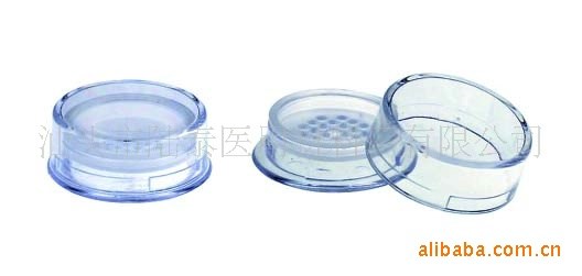 【陸泰】化妝品盒 全透明PS 圓形散粉盒 小粉瓶
