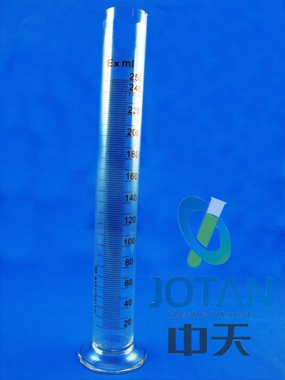 玻璃量筒 250ml  玻璃仪器量器类 化学实验用品 规格