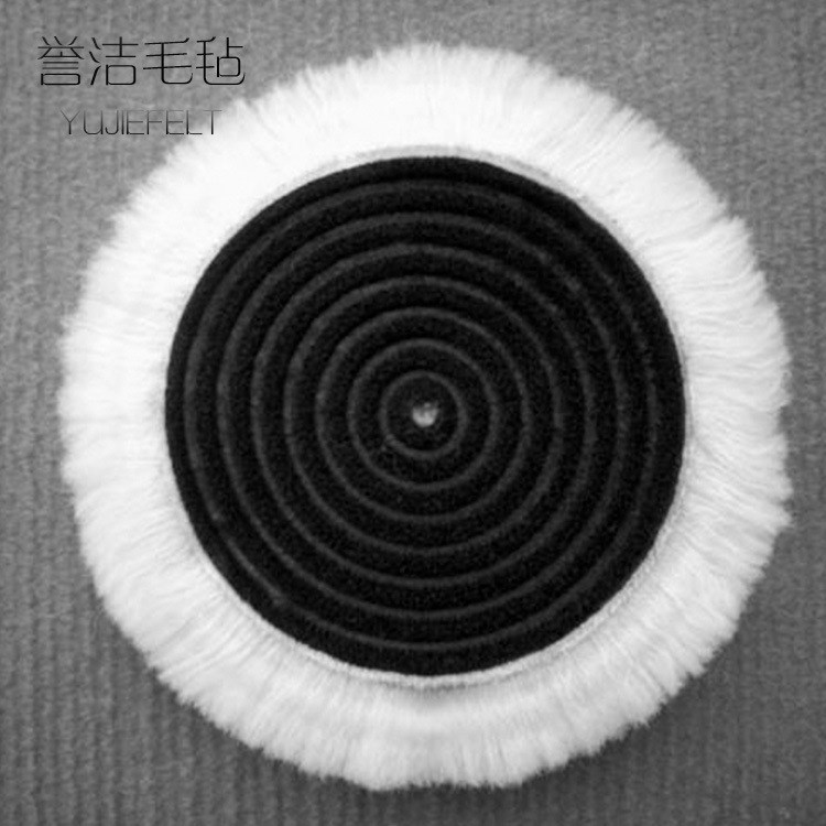 拋光盤羊毛拋光輪 汽車拋光機角磨機專用  自粘式羊毛球