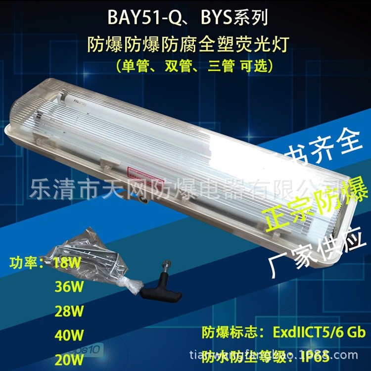 BAY82-Q-2 18 防爆防腐应急荧光灯 可带应急装置 双脚灯管