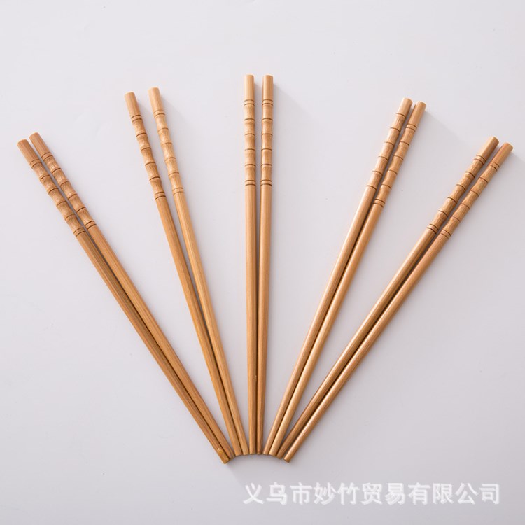 無漆無蠟竹節(jié)筷 碳化竹竹制筷子 家用餐廳酒店專用筷子 竹木餐具