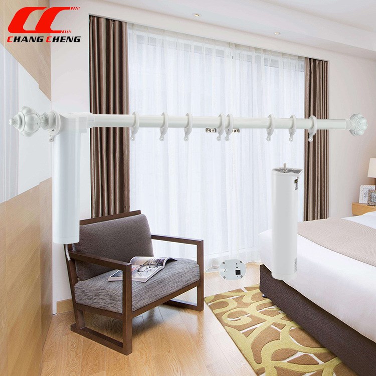 厂家直销 铝型材窗帘配件电动罗马帘 智能开合罗马帘轨道加工定制