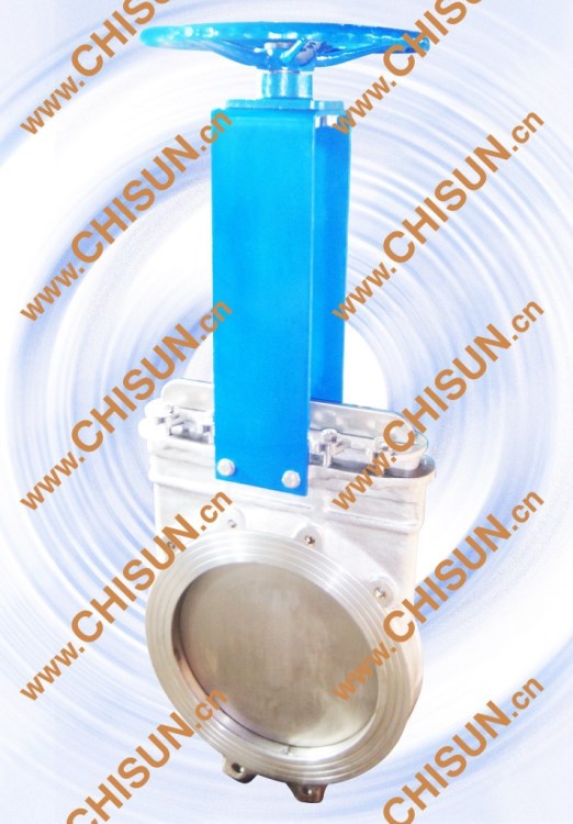 316L不銹鋼對夾式刀閘閥 手動漿液閥 單向軟密封Knife Gate Valve