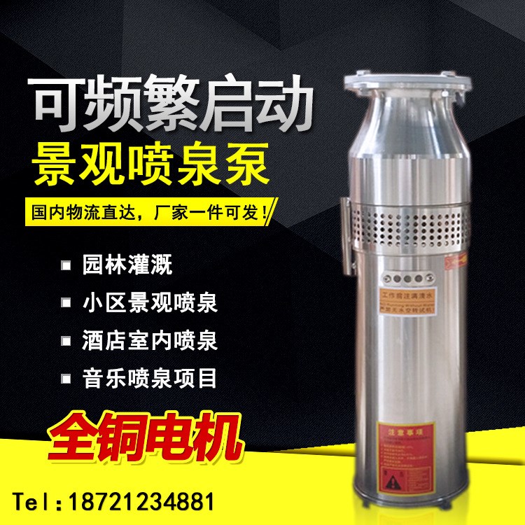 充水式噴泉泵QSP40-13-2.2KW景觀加壓噴泉泵噴泉工程專用泵廠家