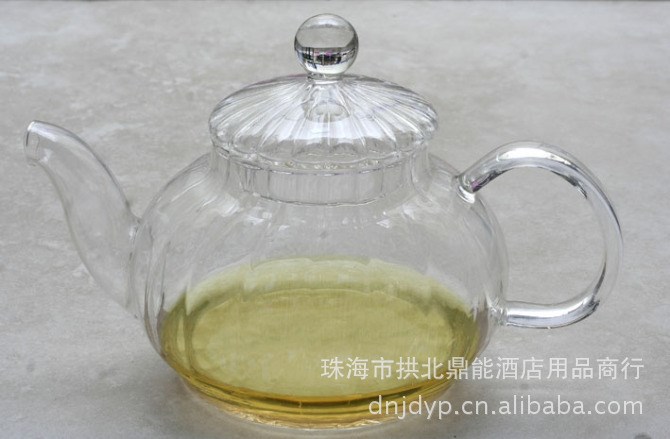 供應(yīng)耐熱玻璃茶壺(圖)玻璃花茶壺 玻璃咖啡壺茶壺套裝