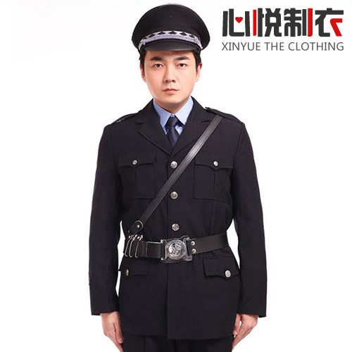 物業(yè)小區(qū)保安工作制服 批發(fā)定制保安服春秋套裝 長袖勞保工作服