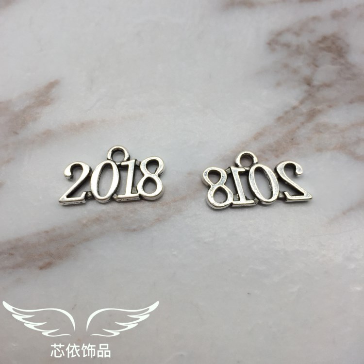 合金飾品配件 數(shù)字 diy創(chuàng)意項(xiàng)鏈 2018數(shù)字掛件廠家直銷