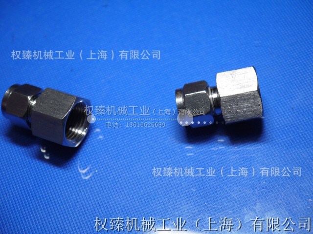 不銹鋼304內螺紋卡套直通終端管接頭 內絲卡套接頭 內牙 3/8-8MM