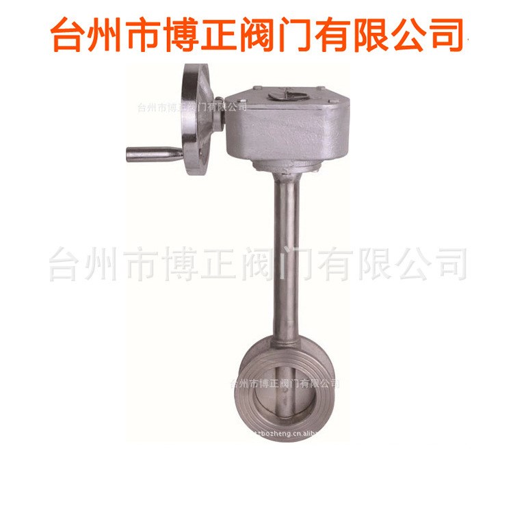 薦 DN50渦動傳動蝶閥 直通式不銹鋼印染機械蝶閥 渦輪法蘭蝶閥