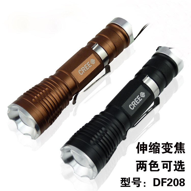 伸縮變焦手電筒 強(qiáng)光手電批發(fā)  CREE手電筒廠家  LED Flashlight